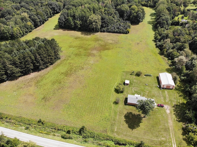 bird's eye view featuring a rural view