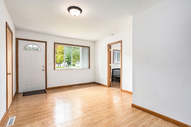 entryway featuring light hardwood / wood-style flooring