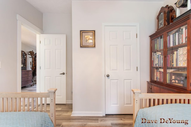 bedroom featuring light hardwood / wood-style flooring