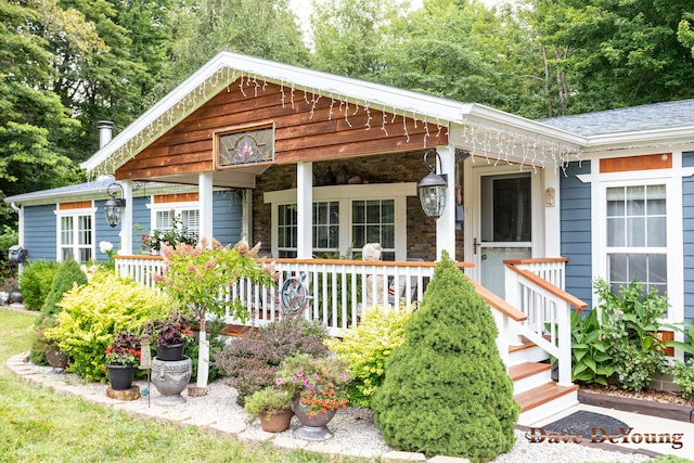 view of front of home with a porch