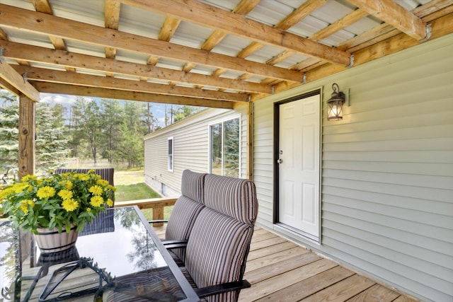 view of wooden deck