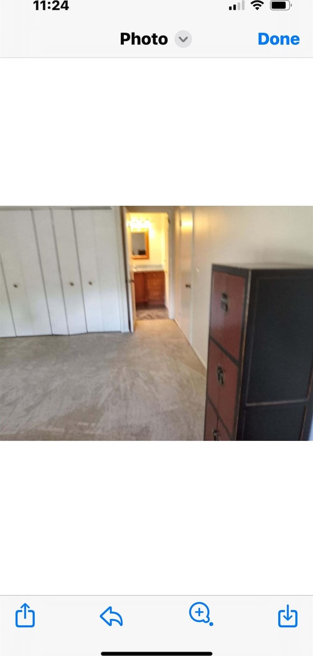 unfurnished bedroom featuring carpet