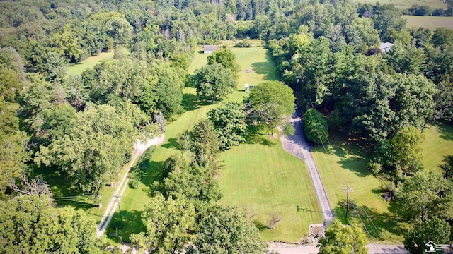 bird's eye view featuring a rural view