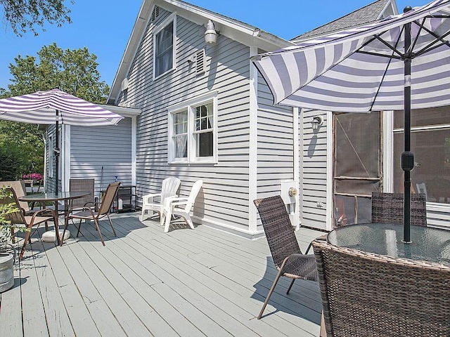 view of wooden deck