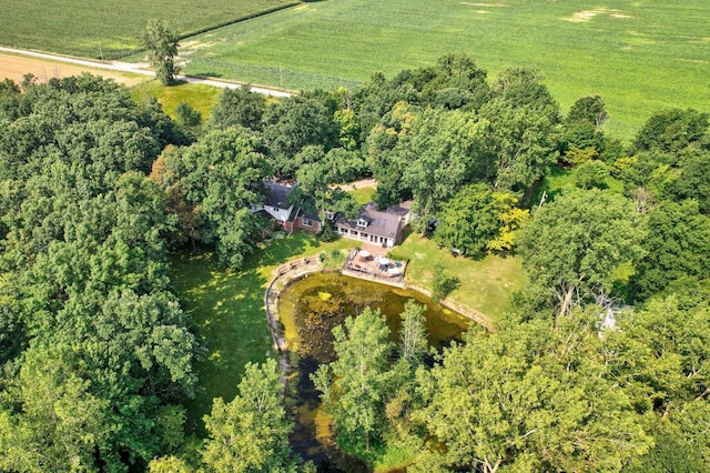 bird's eye view featuring a rural view