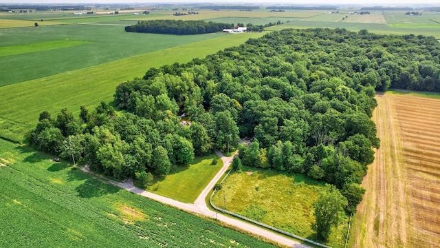 drone / aerial view with a rural view