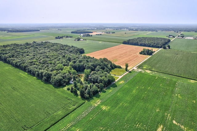 bird's eye view featuring a rural view