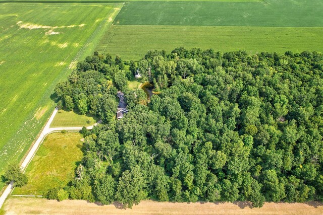 aerial view featuring a rural view