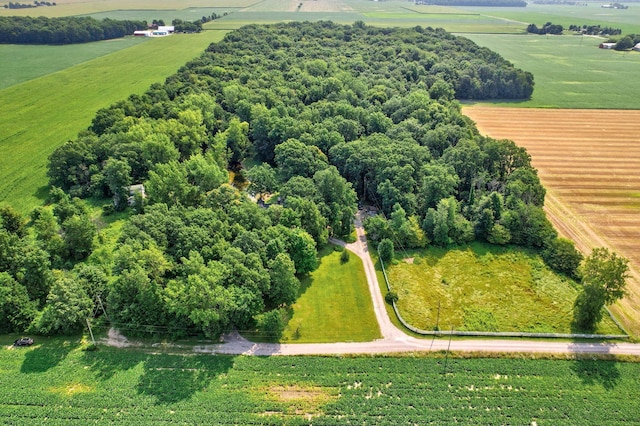 drone / aerial view with a rural view