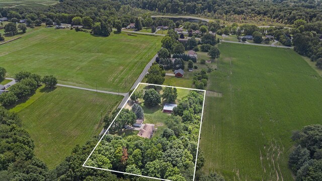 8740 Gray Rd, Baroda, MI 49101 - view of rural area with property boundaries highlighted and a pastoral area
