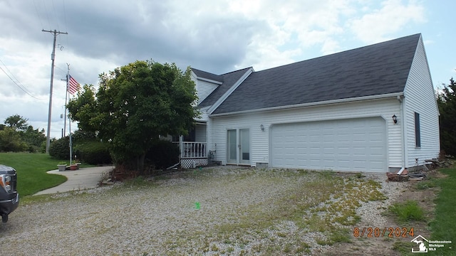 view of home's exterior featuring a garage