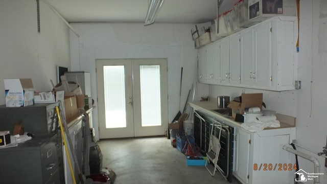 interior space with french doors