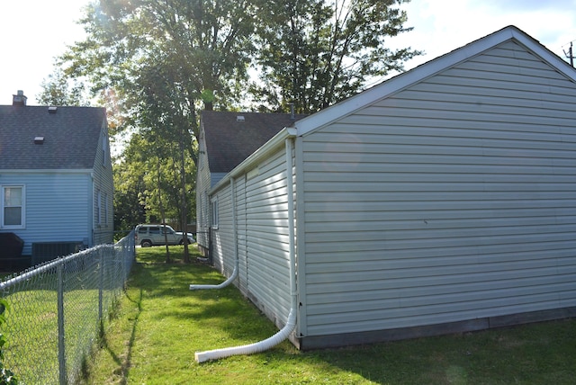 view of home's exterior featuring a lawn