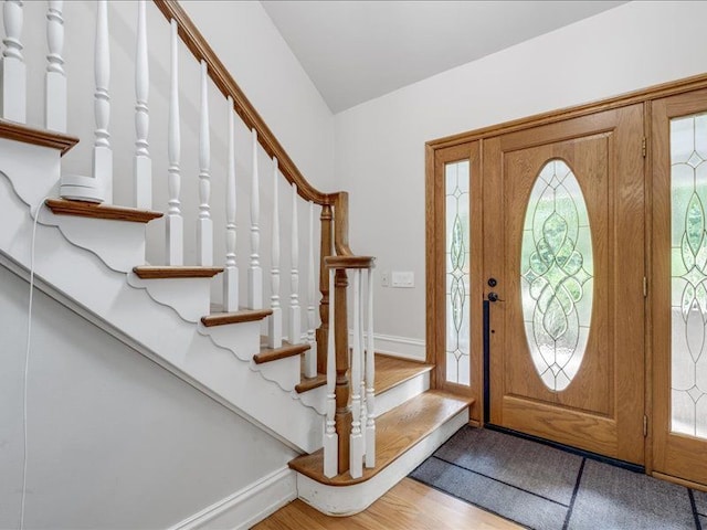 entryway featuring light wood-type flooring