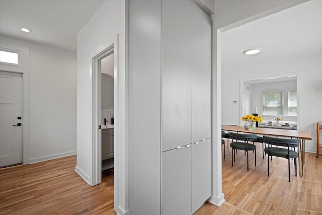 interior space featuring light hardwood / wood-style floors