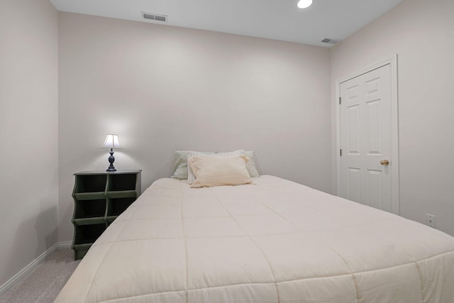 bedroom with carpet floors