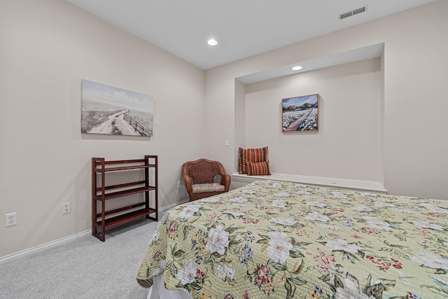 view of carpeted bedroom