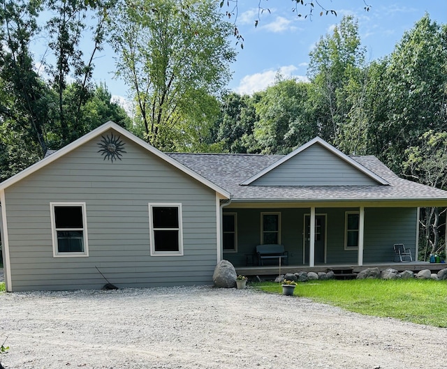 view of front of home with covered porch