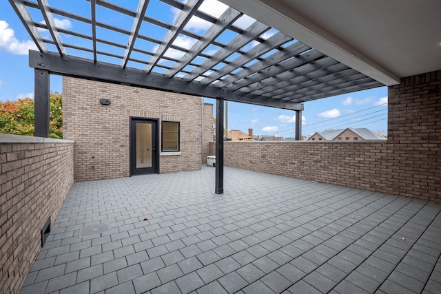 view of patio / terrace with a pergola