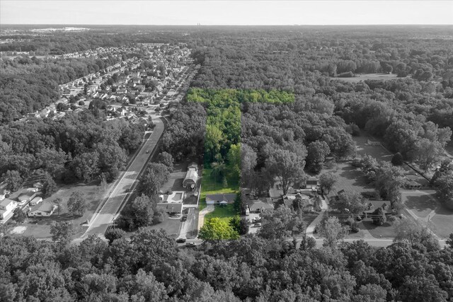 25217 King Rd, Romulus, MI 48174 - aerial view of a heavily wooded area