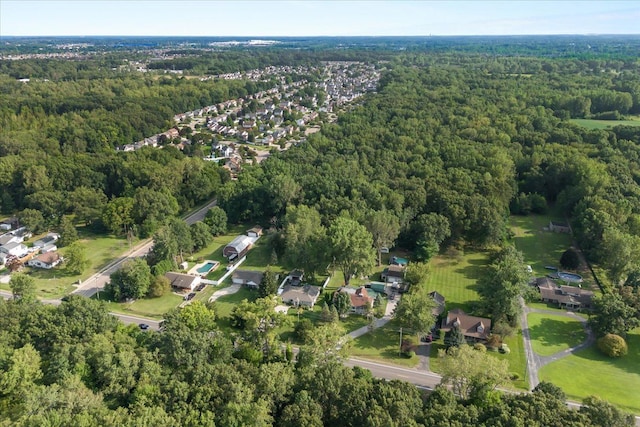 25217 King Rd, Romulus, MI 48174 - aerial overview of property's location featuring a heavily wooded area