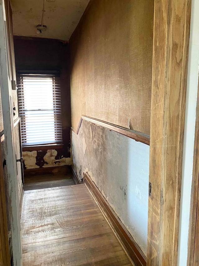 hallway featuring hardwood / wood-style floors