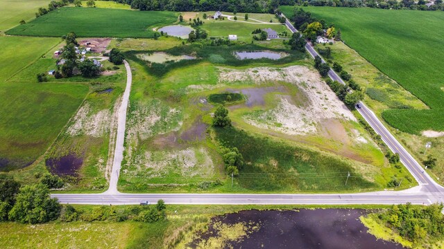 8620 Scio Church Rd, Ann Arbor, MI 48103 - aerial view of property and surrounding area with rural landscape and a nearby body of water