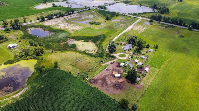 8620 Scio Church Rd, Ann Arbor, MI 48103 - aerial view of property and surrounding area with a large body of water and rural landscape