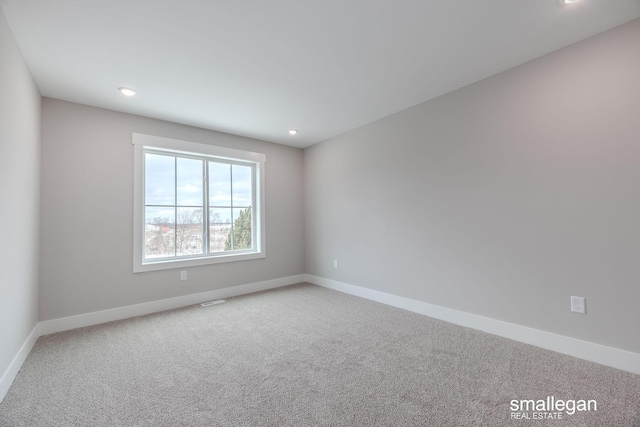 view of carpeted empty room