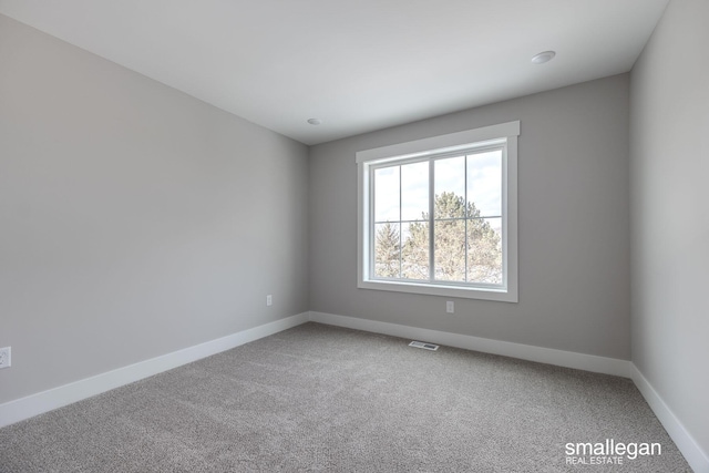 view of carpeted empty room