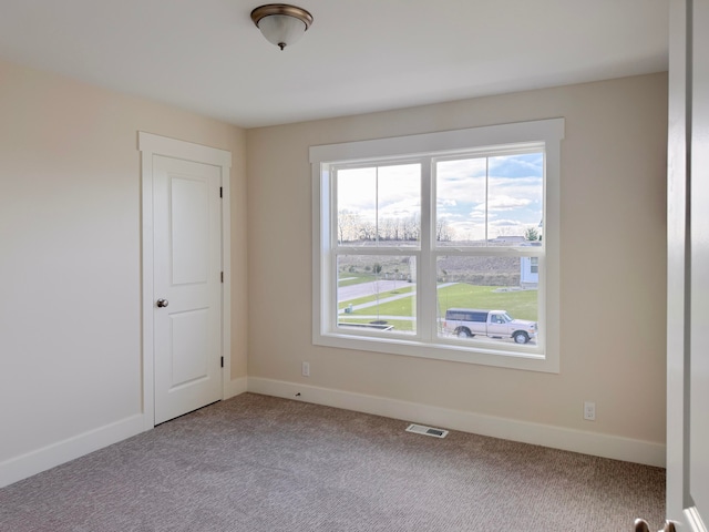 view of carpeted empty room