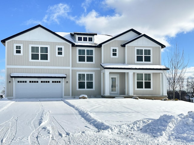 view of front of home featuring a garage