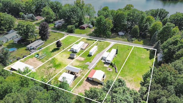 6662 Lorne Dr, Pentwater, MI 49449 - aerial overview of property's location with a large body of water and property parcel outlined