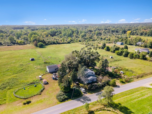 bird's eye view with a rural view