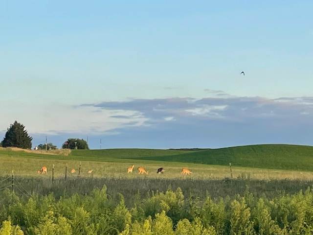 property view of mountains featuring a rural view