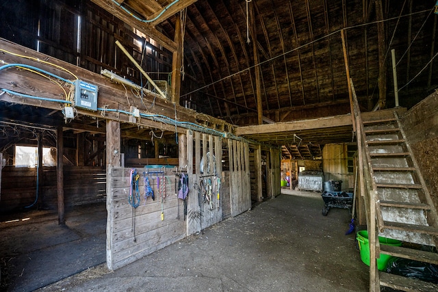 view of horse barn