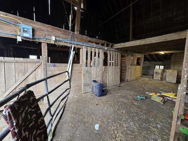 view of horse barn