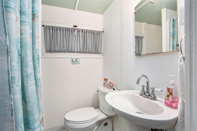 bathroom with sink and toilet