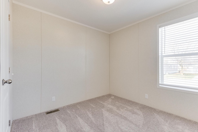645 N Gallery Dr Unit 98, Eaton Rapids, MI 48827 - carpeted empty room with crown molding and healthy amount of natural light