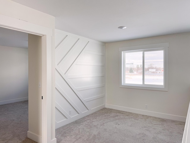 view of carpeted empty room