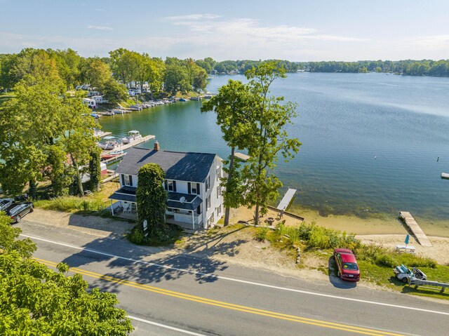 976 Doster Rd, Plainwell, MI 49080 - view from above of property with a nearby body of water