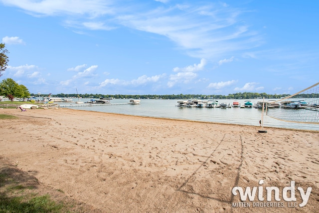 water view featuring a view of the beach