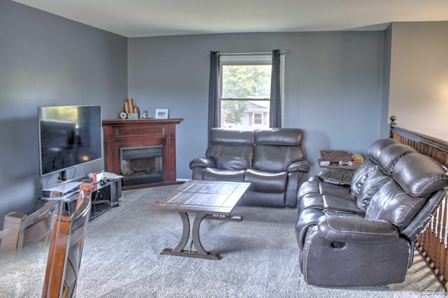 view of carpeted living room