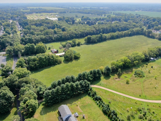 bird's eye view featuring a rural view