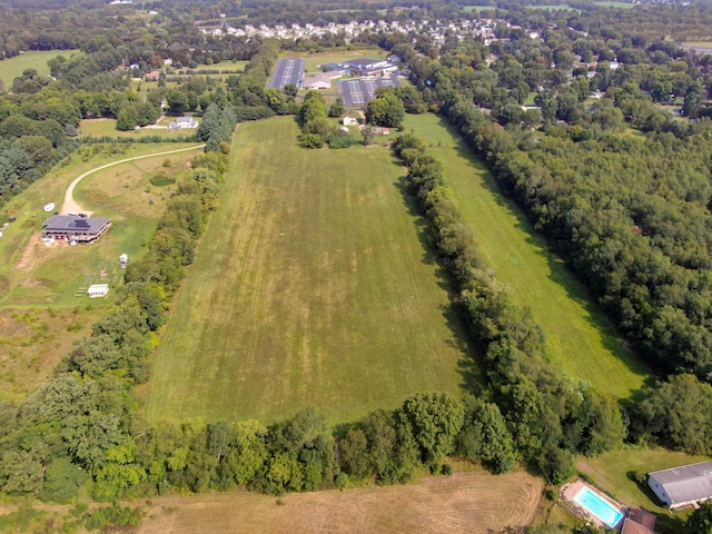 bird's eye view with a rural view