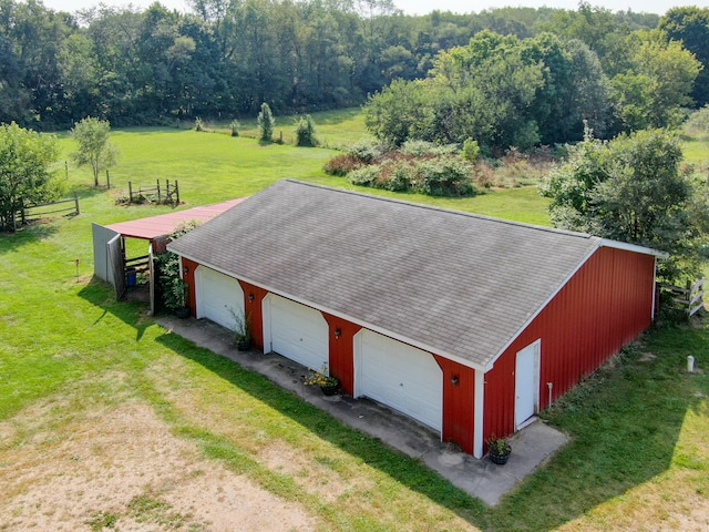 bird's eye view featuring a rural view