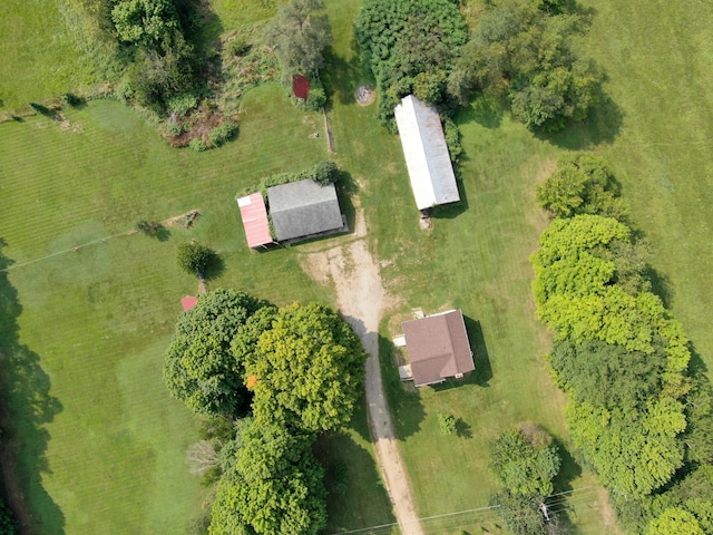 drone / aerial view featuring a rural view