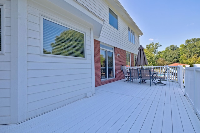 view of wooden deck