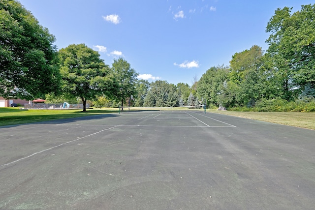 view of tennis court