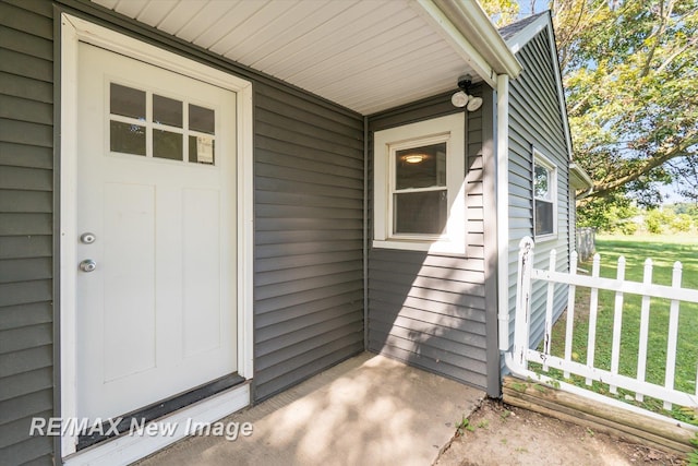 view of doorway to property